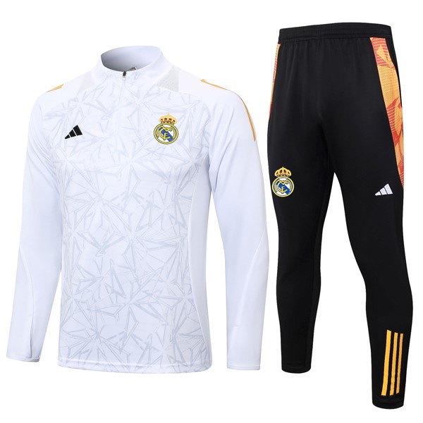 Sudadera De Training Real Madrid 2024/25 Blanco Gris 3